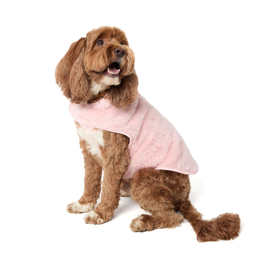 Plush Dog Jacket in Pink - US 1448